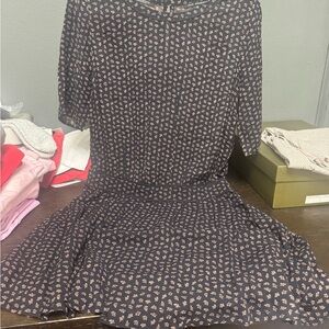 Vagabond Black and Pink Mini Dress